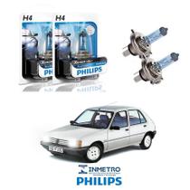 Lâmpadas Farol Peugeot 205 Philips H4 BlueVision