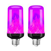 Lâmpadas Flame Abathurn 4 modos LED E26 Flickering Purple