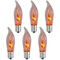 Lâmpadas Flame Light Bulbs Hompavo Upgraded E12, pacote com 6