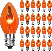 Lâmpadas Flicker Flame GOOTHY C7 Halloween Orange, pacote com 25 Lâmpadas Flicker Flame GOOTHY C7 Halloween Orange, pacote com 25