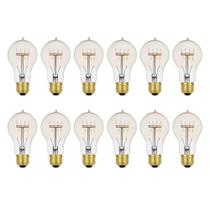 Lâmpadas Globe 60W Edison Quad Loop, pacote com 12, 245 lúmens Lâmpadas Globe 60W Edison Quad Loop, pacote com 12, 245 lúmens