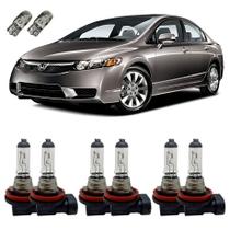 Lâmpadas Halógenas Alto Baixo Milha 3200K Honda Civic G8 Lâmpadas Halógenas Alto Baixo Milha 3200K Honda Civic G8