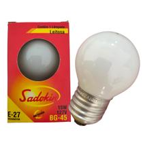 Lâmpadas Incandescente Bolinha E27 15W 127V Leitosa Branco quente