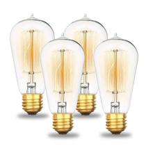 Lâmpadas incandescentes 60W Visther ST58 2200K E26, pacote com 4 Lâmpadas incandescentes 60W Visther ST58 2200K E26, pacote com 4