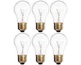 Lâmpadas incandescentes para eletrodomésticos KOR A15 25W (pacote com 6)