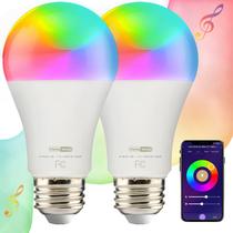 Lâmpadas inteligentes Homevenus HVS 9W 60W A19 E26 RGBW, pacote com 2 Lâmpadas inteligentes Homevenus HVS 9W 60W A19 E26 RGBW, pacote com 2