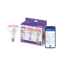 Lâmpadas inteligentes WiZ Connected 65W BR30 LED E26, pacote com 2 Lâmpadas inteligentes WiZ Connected 65W BR30 LED E26, pacote com 2