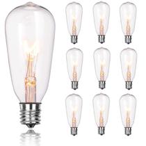 Lâmpadas Jasneniebo Edison ST40 7W E17 Screw Base, pacote com 10