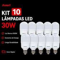 Lâmpadas Kit com 10 Led Bulbo 30W 6500W Branco Frio Avant Lâmpadas Kit com 10 Led Bulbo 30W 6500W Branco Frio Avant