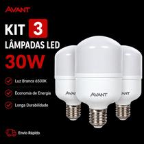 Lâmpadas Kit com 3 Led Bulbo 30w E27 Bivolt 6500K Branco Frio Avant Lâmpadas Kit com 3 Led Bulbo 30w E27 Bivolt 6500K Branco Frio Avant