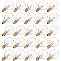 Lâmpadas Konictom G40 Replacement 5W Clear Globe E12, pacote com 25 Lâmpadas Konictom G40 Replacement 5W Clear Globe E12, pacote com 25