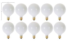 Lâmpadas KOR G16.5 White Finsh Decorative 25W (pacote com 10)