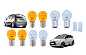 Lâmpadas lanterna pisca ré freio citroën c3 2003 04 ate 2016