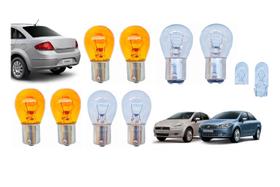 Lâmpadas lanterna pisca ré freio fiat linea todos