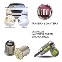 Lampadas lanternas fiat stilo 2010 a 2013 super branca