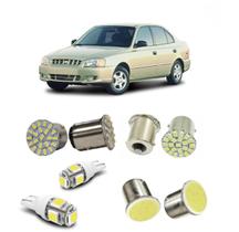 Lâmpadas Led 6000 Traseira Seta Ré Freio Accent 1995 a 2001