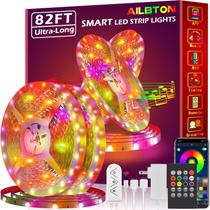 Lâmpadas LED AILBTON de 25 m, sincronização de música RGB, Bluetooth Lâmpadas LED AILBTON de 25 m, sincronização de música RGB, Bluetooth