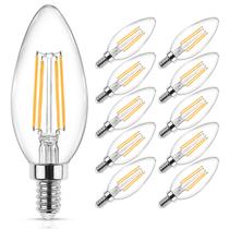 Lâmpadas LED Ascher E12 Candelabra 4W 550lm 2700K (pacote com 10) Lâmpadas LED Ascher E12 Candelabra 4W 550lm 2700K (pacote com 10)