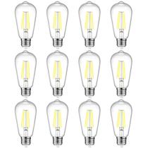 Lâmpadas LED Ascher Vintage ST58 6W (pacote de 12) 5000K E26 Lâmpadas LED Ascher Vintage ST58 6W (pacote de 12) 5000K E26