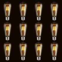 Lâmpadas LED ASOKO Vintage Edison 6W 2300K Branco Quente E26 ST64 Lâmpadas LED ASOKO Vintage Edison 6W 2300K Branco Quente E26 ST64
