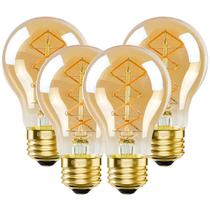 Lâmpadas LED BLINGCOLOR A19 Vintage Edison 4W 2200K 300LM, pacote com 4