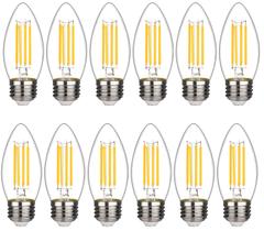 Lâmpadas LED BORT B11 Chandelier 4W 2700K E26 reguláveis, pacote com 12