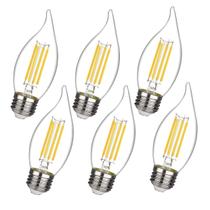 Lâmpadas LED BORT C35/CA11 Chandelier 4W 2700K E26, pacote com 6