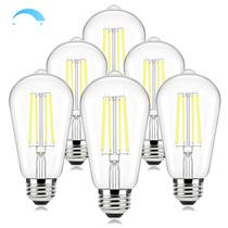 Lâmpadas LED Brightever 7W 850LM Vintage E26 5000K, pacote com 6