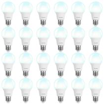 Lâmpadas LED BUBO 8W (equivalente a 60W) A19 5000K E26, pacote com 24
