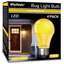 Lâmpadas LED Bug Wiyifada 9W Amber Yellow Outdoor, pacote com 4 Lâmpadas LED Bug Wiyifada 9W Amber Yellow Outdoor, pacote com 4