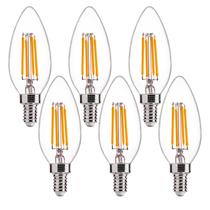 Lâmpadas LED Chandelier FLSNT B11 4,5 W 2700K E12, pacote com 6