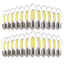 Lâmpadas LED Chandelier FLSNT B11 E26 4W 5000K 550LM, pacote com 24