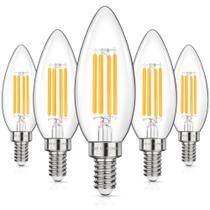 Lâmpadas LED Chandelier GGOYING 4W 2700K E12 Candle, pacote com 5 Lâmpadas LED Chandelier GGOYING 4W 2700K E12 Candle, pacote com 5