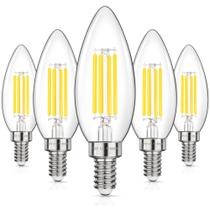 Lâmpadas LED Chandelier GGOYING 4W 4000K E12 Candle, pacote com 5 Lâmpadas LED Chandelier GGOYING 4W 4000K E12 Candle, pacote com 5