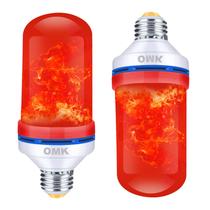 Lâmpadas LED com efeito de chama OMK Decoração de Natal Lâmpadas LED com efeito de chama OMK Decoração de Natal