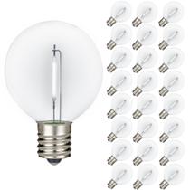 Lâmpadas LED com fio de filamento, pacote com 25 lâmpadas Novelty Lights G50