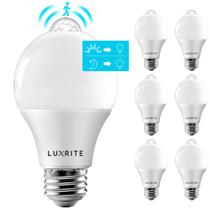 Lâmpadas LED com sensor de movimento LUXRITE A19 9W (pacote com 6)
