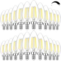 Lâmpadas LED de candelabro 6W 5000K, brancas diurnas, reguláveis, pacote com 24 Lâmpadas LED de candelabro 6W 5000K, brancas diurnas, reguláveis, pacote com 24