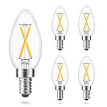 Lâmpadas LED de candelabro AIELIT Vintage de 2 W (equivalente a 25 W), pacote com 4
