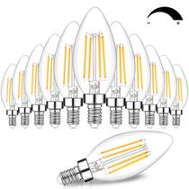 Lâmpadas LED de candelabro BeSlowe 6W 2700K 600lm B11, pacote com 12 Lâmpadas LED de candelabro BeSlowe 6W 2700K 600lm B11, pacote com 12