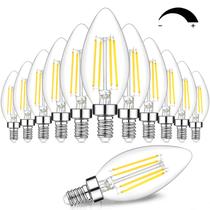 Lâmpadas LED de candelabro BeSlowe 6W 5000K Daylight White, pacote com 12 Lâmpadas LED de candelabro BeSlowe 6W 5000K Daylight White, pacote com 12