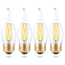 Lâmpadas LED de candelabro EQ Lighting reguláveis 4W 3000K, pacote com 4