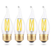 Lâmpadas LED de candelabro EQ Lighting reguláveis 4W 4000K, pacote com 4