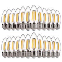Lâmpadas LED de candelabro FLSNT 4,5 W 2700 K E26, pacote com 24