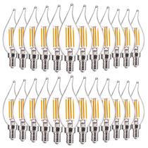 Lâmpadas LED de candelabro FLSNT 4W 450LM E12 reguláveis 2700K 24Pk