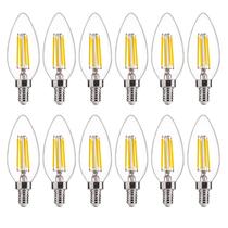Lâmpadas LED de candelabro FLSNT 5000K Daylight 5,5 W, pacote com 12