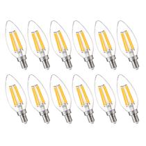 Lâmpadas LED de candelabro FLSNT 5,5 W 800 LM B11 E12 3500K, pacote com 12