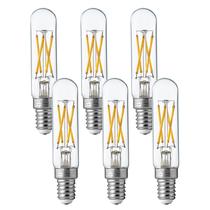 Lâmpadas LED de candelabro FLSNT T6 reguláveis 5,5 W 5000 K 550 lm 6 unidades