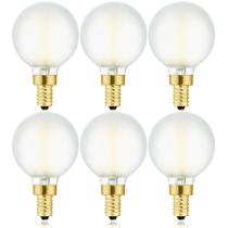 Lâmpadas LED de candelabro fosco Leools 4W 400lm 2700K, pacote com 6 Lâmpadas LED de candelabro fosco Leools 4W 400lm 2700K, pacote com 6