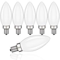 Lâmpadas LED de candelabro FUTIME B11 E12 5W 2700K reguláveis, pacote com 6 Lâmpadas LED de candelabro FUTIME B11 E12 5W 2700K reguláveis, pacote com 6